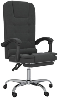 vidaXL Bürostuhl mit Massagefunktion Schwarz Samt 349666