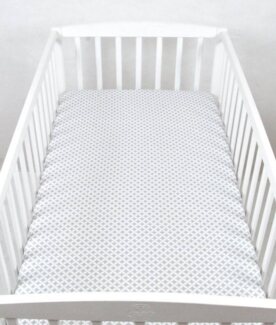 BABYLUX Spannbetttuch 70x140 cm Baby SPANNBETTLAKEN Baumwolle Kinderbett 106. Marokko Grau