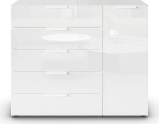 rauch Kommode Flipp, 1-türig, 5 Schubladen, Soft-Close-Funktion, Oberboden und Front Glas