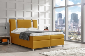 99rooms Asuncion Boxspringbett Velours MONOLITH Gelb 160x200 cm