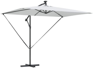 vidaXL Auskragender Bananenschirm Sandfarbe 294 x 200 x 254 cm 42003391