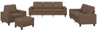 vidaXL 4-tlg. Sofagarnitur Braun Stoff 3201877