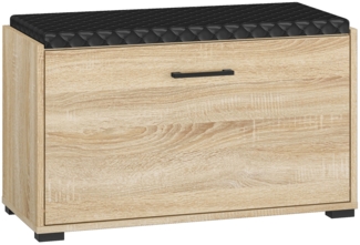 Schuhbank Caro Sitzbank 80x34x48 cm sonoma Eiche hell