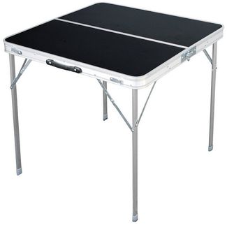 XL Campingtisch schwarz klappbar mit Tragegriff Alu 80x80x70cm