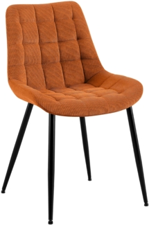 Esszimmerstuhl HASAN - Cord Orange 52x58x83 cm | Essstühle Esszimmerstühle Küchenstühle Wohnzimmerstühle