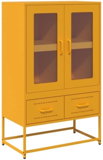 vidaXL Highboard Senfgelb 68x39x111,5 cm Stahl 853365