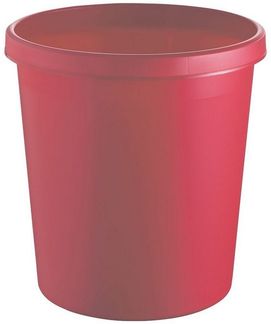 Helit Papierkorb rund 18l rot