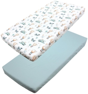 TupTam Spannbettlaken Baby Spannbettlaken Spannbetttuch für Babybett Kinderbett 2er Pack