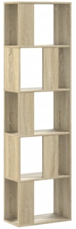 vidaXL Bücherregal 5 Böden Sonoma-Eiche 45x23,5x162,5 cm Holzwerkstoff 852782