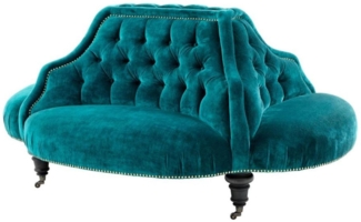 Casa Padrino Designer Sofa Grün 4 Seitig - Luxus Hotel Club Sofa