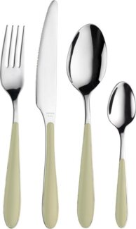 PINTINOX Besteck-Set Canaletto (24-tlg), 6 Personen, Edelstahl 18/10, mit Kunststoffgriff, spülmaschinengeeignet