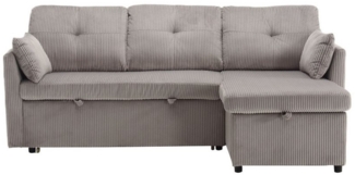Odikalo Schlafsofa Anbausofa Ecksofa L-förmige Sofa Schlafsofa Stauraum ausziehbarem Bett