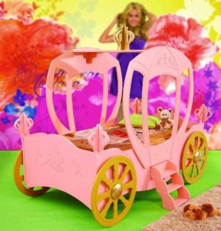 Bett mit Matratze Kinderbett Kinderzimmer Kutsche Prinzessin Mädchen