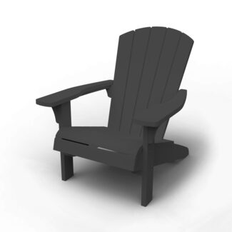 Keter 'Troy' Adirondack-Stuhl, Kunststoff, 81 x 96,5 x 93 cm, Graphitgrau