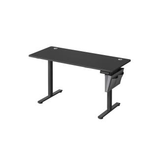 Songmics Höhenverstellbarer Schreibtisch elektrisch, 60x140 x (72-120) cm, Verstellbarer Tisch, Memory-Funktion für 4 Höhen, für Homeoffice, Arbeitszimmer, tintenschwarz