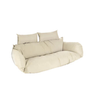 HOME DELUXE Sitzkissen für Hängesessel 'Twin', Polyester creme, 41 x 105 x 45 cm