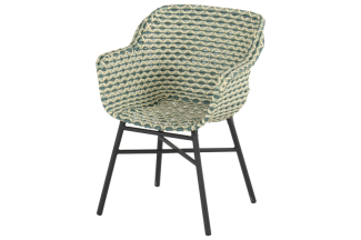 Delphine Dining Sessel (carbon black / emerald green)