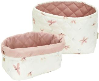 Cam Cam Quilted Aufbewahrungskorb Blossom Pink 2 Stück Weiß