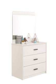 Kommode mit Spiegel Schminkkommode WHITE