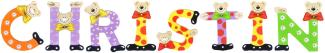 Playshoes Kinder Holz-Buchstaben Namen-Set CHRISTIN - sortiert