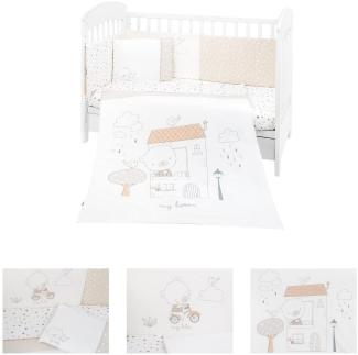 Kikkaboo Babybettwäsche My Teddy 6-teilig Decke 135 x 95 cm Kissen 45 x 35 cm weiß