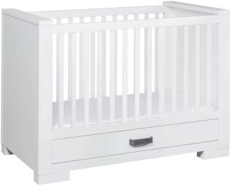 Kidsmill Brent Babybett mit Schublade Weiß 60x120 cm Weiß