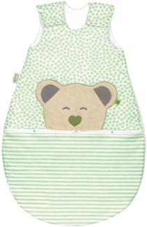 Odenwälder 1543 Jersey Schlafsack Mucki Air Stripes Neon Mint