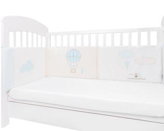 Kikkaboo Nestchen my Home Babybett 140x70 cm Bettumrandung 210 cm Baumwolle hellblau