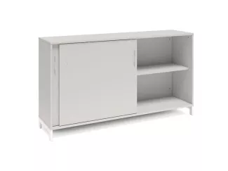 Büroschrank DNA 1600x890 mm Hellgrau/Weiß Schiebetür 2A4