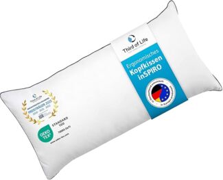 Kopfkissen 'inSPIRO' mit Duo-Hohlfasertechnologie für optimale Stützkraft, 40x80 cm