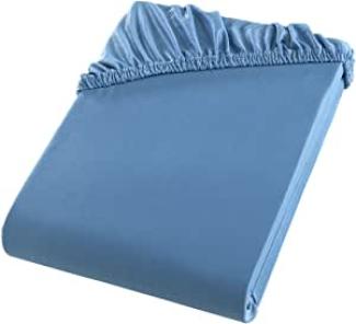 HTI-Living Spannbettlaken Jersey 150 x 200 Mikrofaser Blau