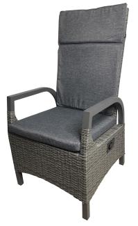 RIO Alu Polyrattan Loungesessel Dining Sessel verstellbare Lehne