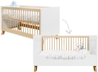 Bopita Lisa Babybett Weiß / Naturbelassen 70 x 140