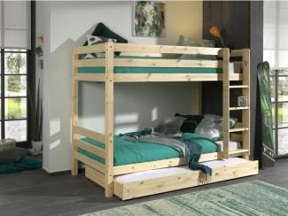 Vipack Etagen-Hochbett Pino 160 cm Höhe inkl. Bettschublade
