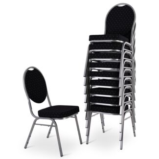 Raburg Stapelstuhl Bankettstuhl, stapelbar, für Konferenz, Seminar & Wartezimmer, David (Set), extra stabile, gepolsterte Metallstühle, belastbar bis 150 kg