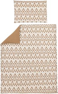 Meyco Ikat Bettbezug Sand / Toffee 120 x 150 cm Braun