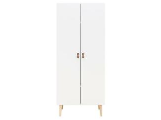 Bopita Indy Kleiderschrank 2-türig Weiß/Natur
