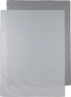 Meyco Uni Kinderbetttuch Grau 75 x 100 cm 2 Stück