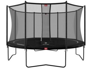 Berg 'Favorit Regular' Trampolin, 430 cm Durchmesser, ab 6 Jahren, bis 120 kg belastbar, inkl. Sicherheitsnetz 'Comfort', schwarz