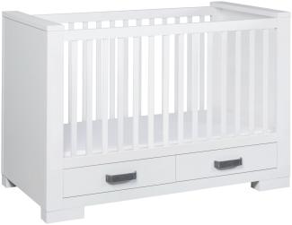 Kidsmill Brent Babybett mit Schublade Weiß 70 x 140 cm