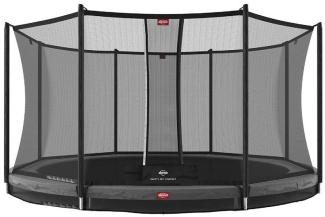 BERG Trampolin InGround rund 380 cm grau mit Sicherheitsnetz Comfort Favorit