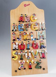 Clown-Buchstabe Holz -S-