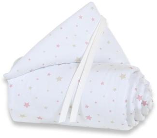 Babybay 'Piqué' Bettnestchen für Babybay Maxi und Boxspring weiß/gelb/rosa, Sterne