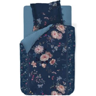 Pip Studio Bettwäsche Tokyo Bouquet Dark Blue 200 x 200 + 2x 80 x 80 cm