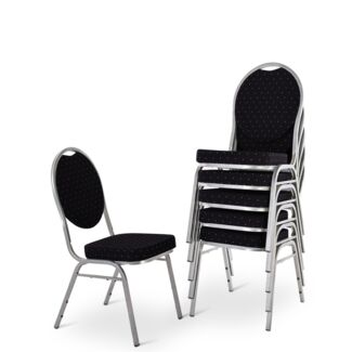 Raburg Stapelstuhl Bankettstuhl, stapelbar, für Konferenz, Seminar & Wartezimmer, David (Set), extra stabile, gepolsterte Metallstühle, belastbar bis 150 kg