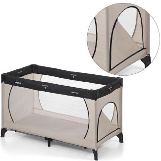 Hauck 'Dream’n Play Plus' Reisebett 3-teilig beige, 60x120 cm, ab Geburt bis 15 kg, inkl. Tragetasche, Einlageboden und Schlupf