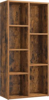 Vasagle 'LBC27BX' Bücherregal mit 7 Fächern, dunkelbraun, 50 x 24 x 106 cm