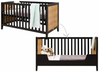 Bopita Job Babybett Vintage Honey 70x140 cm - Schwarz