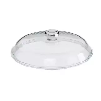 Glasdeckel mit Metallknopf - Glasdeckel 24cm
