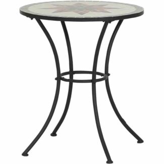 SIENA GARDEN Bistrotisch Stella Ø 60x71 cm 4-Sitzer Keramik in Mosaikoptik Tisch